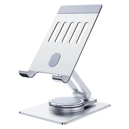 Klappbarer Telefonhalter, um 360 Grad drehbar, verstellbare Schreibtisch-Tablet-Ständer aus Aluminiumlegierung