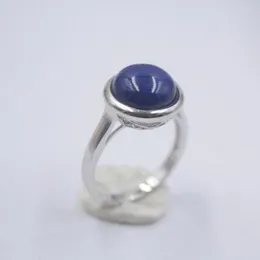 Klusterringar solida 925 sterling silver ring den bredaste 12,5 mm lapis lazuli f￶r kvinna