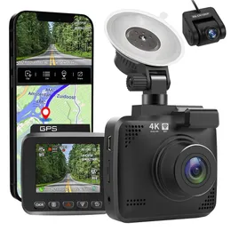 Car DVR V53 Car Dash Cam Dual Objektiv 4K UHD Aufnahme Dashboard Kamera Super Nachtsicht WDR eingebaute GPS Wi-Fi G-Sensor