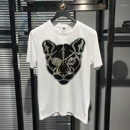 القمصان الخاصة بالرجال الكلاسيكية O-neck cartoon animal pattern t-shirt t-shirt top quality shore shore 4 color