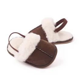 Scarpe da bambino Pantofole Neonato Primi camminatori Neonato Ragazzo Ragazza bambino Suola morbida in pile Peluche Pantofola calda Scarpe 0-18M