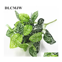 Flores decorativas Wrinalh Greats Grass Plantas Artificiais de Planta Verde Decora￧￣o Home Decora￧￣o Falsa Droga Partem Festiva Supp Otorf