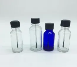 収納ボトル5ml 10ml 15mlクリア/アンバー/グリーン/ブルー空のマニキュアボトルガラスブラシキャップSN3220