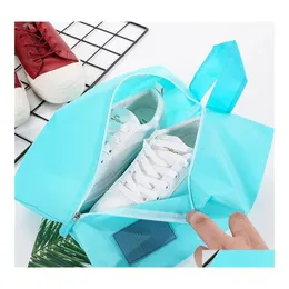 Other Household Sundries Travel Sports Shoes Storage Hanging Oxford Cloth Shoe Bag Solid Color Dustproof And Waterproof Portable Dro Otmfn