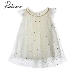 New Princess Dress Summer New Toddler 어린이 아기 여자 아기 Tutu Tulle Squin 스타 공식 미인 대회 파티 드레스 1-6T273O