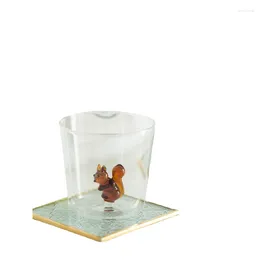 Coffee Tea Sets Cute Three-Dimensional Animal Glass Borosilicate Heat-Resistant Transparent Cup Drink Water