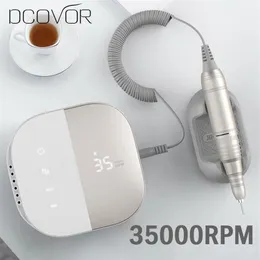 DCOVOR 2020 تصميم جديد DESICAL DRIVER 35000 دورة في الدقيقة HD LED أدوات الأظافر مانيكير الحفر المعدات الفنية الكهربائية 213Z