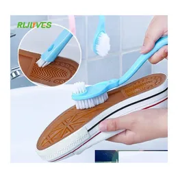 Cleaning Brushes Shoe Brush Double Long Handle Cleaner Washing Toilet Dishes Home Portable Sneakers Tools Drop Delivery Garden House Otpfz