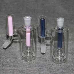 Catcher de cinzas de vidro de narguilé com recipiente de silicone destacável para mini dab petrol plataforma 14 mm 18mm bong ashcatcher