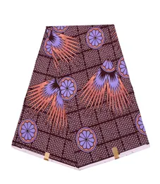 2020 Purple Ankara Poliester Wax Wax Frild Binta Real Wax Wysoka jakość 6 jardów 2019 African Fabric for Party Dress FP61301900274