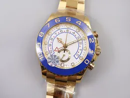 JF m116688 Luxury Watch Yacht mas II Elektropläterad pvd Guld Färg 44mm Full funktion 4160 Timing Mekanisk rörelse 904L Rostfritt stål