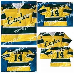 College Hockey Wears Thr 374040Custom Utah Grizzlies 14 Gavin Morgan Jerseys Yellow Thr tage Men Stitched Embroidered Hockey Jersey Size S-4XL