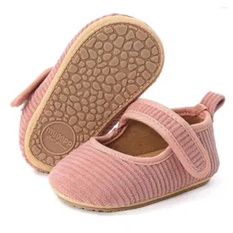 첫 보행기 Beckior Baby Infant Girls 공주 Mary Jane Shoes Born Toddler Corduroy Pink Solid Walker Non-Slip Prewalker