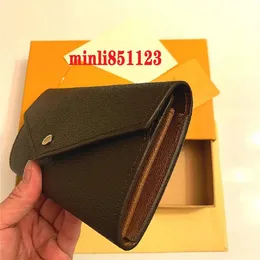 M60531 SARAH WALLET Designer Women's Long Envelope Flap Emilie Josephine Wallet Key Card Coin Holder Purse Mini Pochette Acce262k