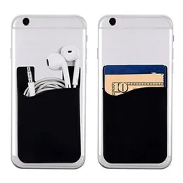 Korthållare 1pc Silikon mobiltelefon baksida på väskan mobiltelefonficka nonslip cell klistermärke kredit -ID Holder Case