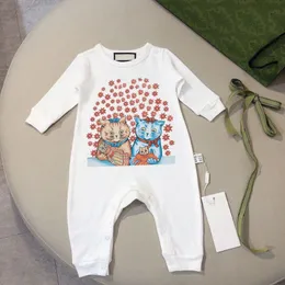 Rompers infantil Baby Romper Girl Designer Brand Brand Newbats Sets Carta Costura Macacão Ruosues de macacão para crianças roupas para bebês