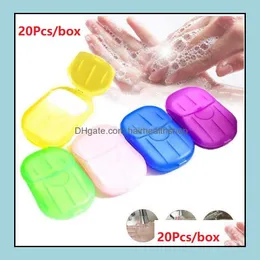 Handmade Soap Factory Price 5000Lots Disposable Boxed Paper Portable Aromatherapy Hand Wash Bath Travel Mini Box Base Bathroom Drop Oth7O