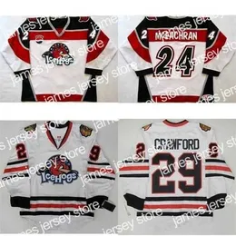 Хоккейная одежда колледжа Thr 2017 Mens 24 Sean McEachran AHL Rockford IceHogs Womens Kids 13 David Phillips 100% Вышивка Custom Хоккейные майки Goalit Cut Hot