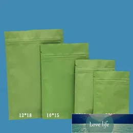 500pcs Matte Green Flat Aluminum Foil Zip Lock Bag Resealable Zipper Sugar Salt Snack Nuts Tea Coffee Beans Nail Beauty