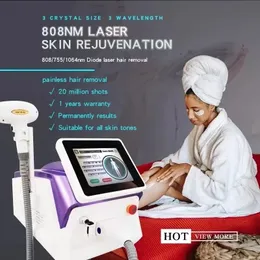 2000W 808 Diode Laser Machine 3 Wavelength 755 808 1064nm Skin Care Face Body Hair Removal Cooling