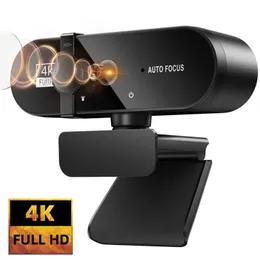 2K 4K Webcam 1080p för PC Web Camera Cam USB Online Webcam med Microphone Autofocus Full HD 1080 P Web Can Webcan för dator