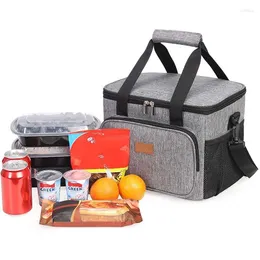 Set di stoviglie sacca da pranzo pieghevole isolata 24L a perdite refrigerante portatile a faccia morbida per container da campeggio da viaggio da viaggio all'aperto