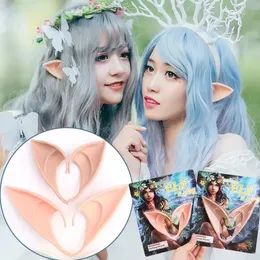 Angel Elf uszy Halloweenowe kostiumy maskarada lateks Soft Specjalny 12 cm protetyczne fałszywe uszy fałszywe nos akcesoria Cosplay FY2107