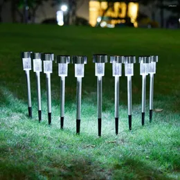 10pcs ha condotto la luce solare esterna della lampada del giardino delle luci alimentate impermeabili del paesaggio per l'arredamento del patio del prato inglese del cortile