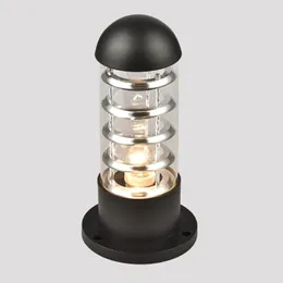 Wasserdichte Rasenlampe für den Außenbereich, Villa, Garten, Innenhof, E27-Fassung, Aluminium, runder Kopf/flacher Kopf/spitzer Kopf