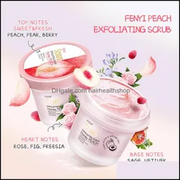 Body Scrubs Peach Exfoliating Scrub Cream Face Deep Cleansing Skin Whitening Remove Dead Moisturizing Facial Cleaning Tool 6Pcs Drop Ot2Ha