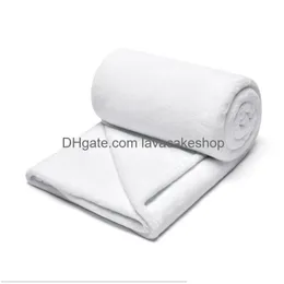 Dekens nieuwe sublimatie blanco deken met warmteoverdracht afdrukken sjaal wrap flanel sofa see throw 120x150 cm schip fy3940 drop levering dhawu