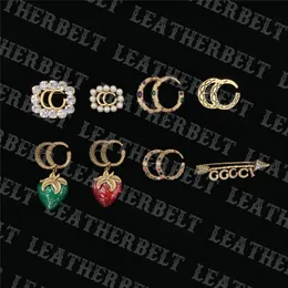 Doppelte Buchstaben-Brosche, luxuriöse Perlen-Anstecknadeln für Damen und Herren, Hochzeitsfeier-Brosche, Business-Anstecknadeln