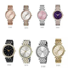 2019 새로운 여성 Darci Gold Tone Stainless Steel Designer Rose Gold Watch MK3190 MK3191 MK3192 MK3203 MK3215 MK3322 MK3352 MK3353275A