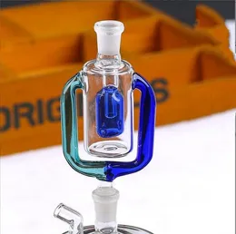 Angled Ortak Hookah'ın Sigara Aksesuarları Ash Catcher Lacunaris 10 Male-10 Feleme Cam Bongs Cam Bubbler ve Perkolator Sline Perc için