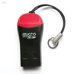 휴대가 쉬운 미니 USB 카드 리더 휘슬 휘슬 USB TFLASH MICRO SD 카드 리더 메모리 카드 리더 TF 어댑터