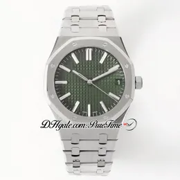 ZF 1551 50th Anniversary A4302 Orologio automatico da uomo 41mm Ultra-sottile 10-5mm Quadrante verde strutturato Bracciale in acciaio inossidabile Supe217R