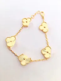 Van Clover braccialetto designer quadrifoglio braccialetto fascino moda oro 18 carati gioielli da donna per feste nuziali di marca