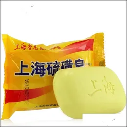 Sabão artesanal 85g shanghai sfur 4 Condições de pele acne psoríase seborréia eczema anti -fungo por banheiro de borboleta sabonetes saudáveis