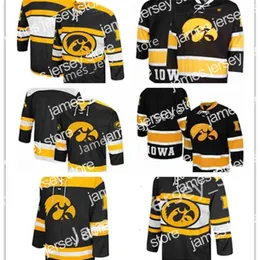 College Hockey Wears NIK1 XFLSP 2022 COLLEGE Custom Iowa Hawkeyes zszyta koszulka hokeja 73 C.J. Parisi 73 Nathan Schultz 10 Michael Violka 1 Alex Johnson 2