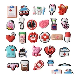 Shoe Parts Accessories Fast Delivery Croc Charms Hospital Medicine Supplies Pills Series Pvc Buckles Fashion Plastic Ornaments Sof Dhnkj