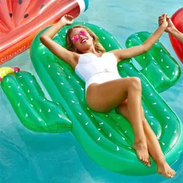 Life Vest Buoy 180cm Giant Green Cactus Lie-on Pool Float 2121 Newest Swimming Ring Water Float Air Mattress Inflatable Tube Toys Lounger boia T221215