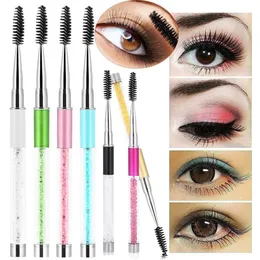 Reusable Eyebrow Brush Tube Diamond Flask Mascara Wand Dust-proof Eyelash Extension Supplies Makeup Tool