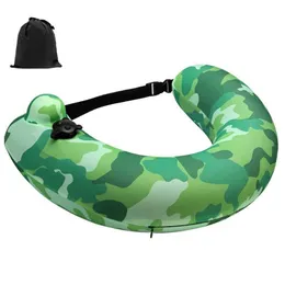 Life Vest Buoy Swim Belt uppblåsbar badring Portable Swim Trainer Pool Float Travel Neck Kudde för barn Vuxna T221214