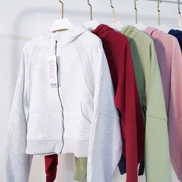 Luu Women Designer Jackets Coats Clothing Trade Clesuit Yoga Scuba осень зимний короткий женский кардиганский свитер с капюшоном.