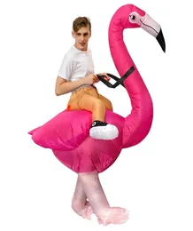 Fun Carnival role play Flamingo inflatable Halloween Costume Adult Men039s and women039s universal dress Purim party8911144