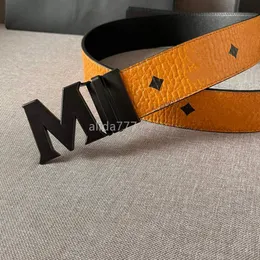 Luxury Genuine Leather Belt with Large Gold Buckle 105-125cm