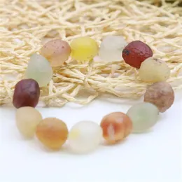 Strand 10-15mm Multicolor Irregular Gobi Strange Alashan Stone Bracelet Hand Made Women Girls Natural DIY Elastic Jewelry Making Design