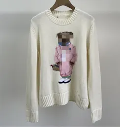 Designer Women's sweater New trend cartoon white bear pattern round neck fall/winter jumper sweater