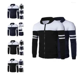 Jackets Men Stripe Great All Match Men Jacket Spring Soft Soly para casa