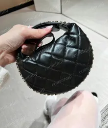 우수한 품질의 사각형 둥근 체인 가방 염소 가죽 파우치 클러치 흑인 여성 벨트 퀼트 램스킨 크로스 바디 백 지갑 상자 디자이너 핸드백 상자